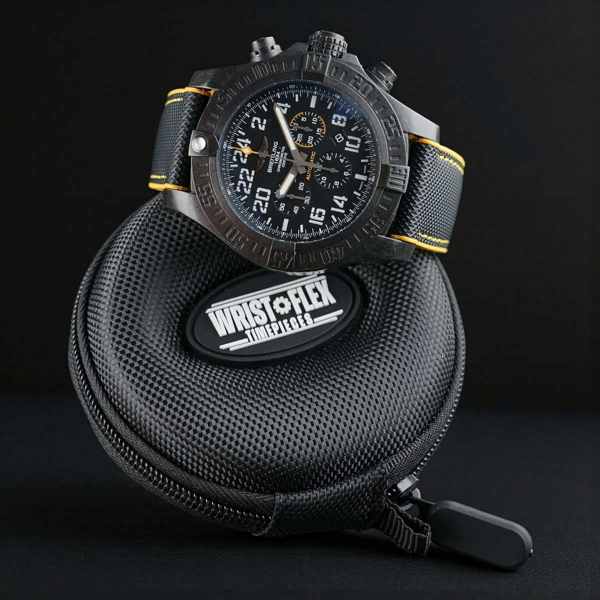 Breitling Avenger Hurricane 50mm Black 24H Dial Complete Set - Military XB1210