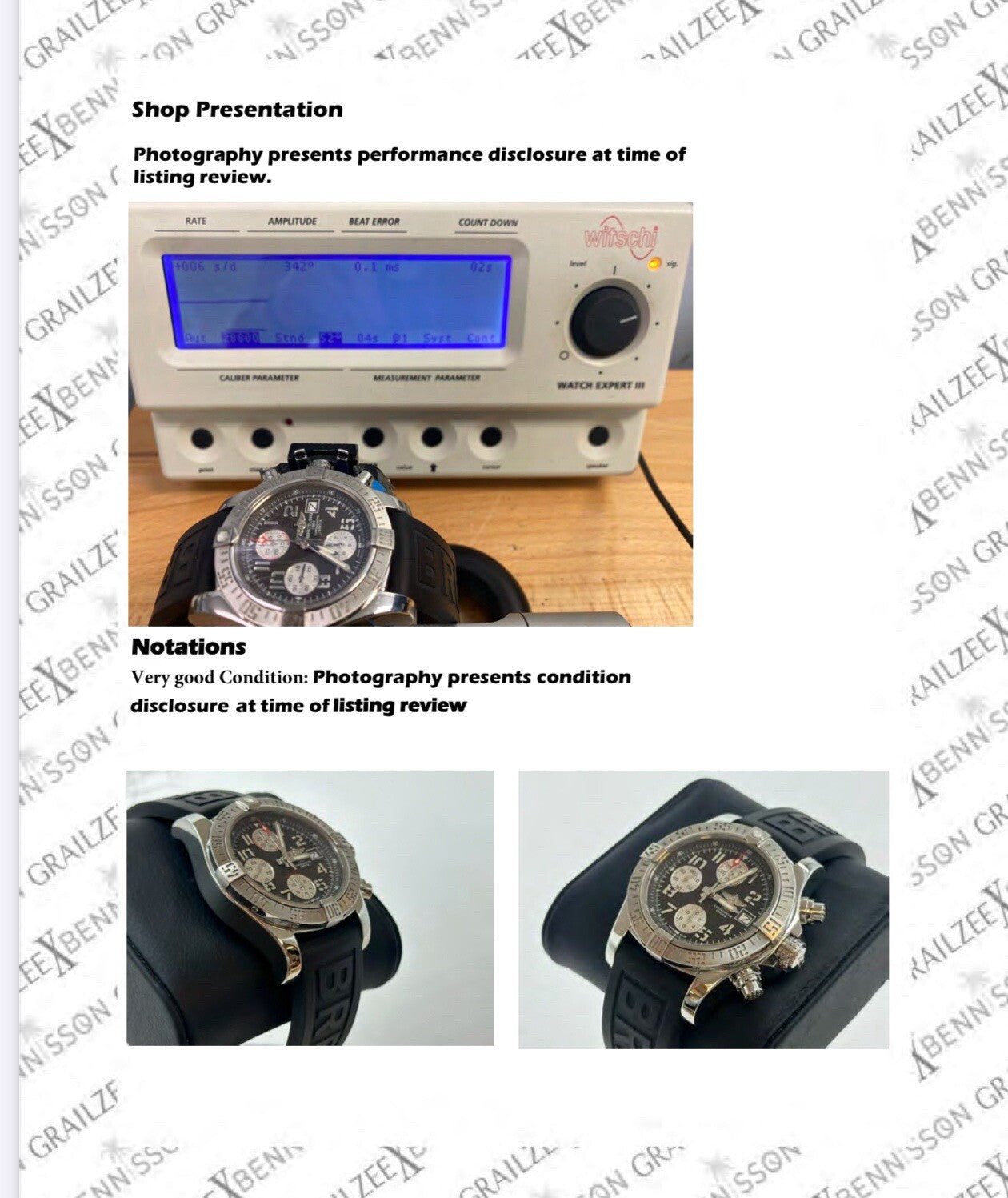 Breitling Avenger II 43MM Tungsten Gray Dial Rubber Strap (A1338111/F564)
