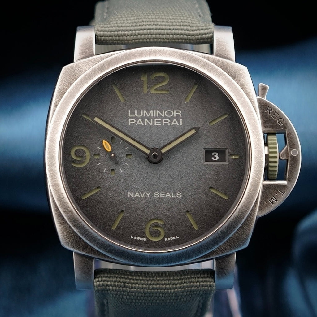 Panerai Luminor Marina Navy SEALS 44mm, PAM01412, Full Set, 4 Straps & 2 Buckles