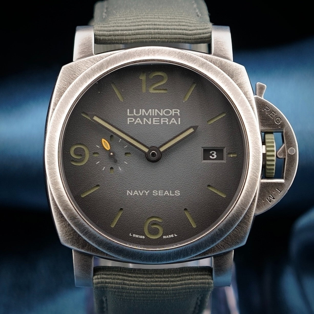 Panerai Luminor Marina Navy SEALS 44mm, PAM01412, Full Set, 4 Straps & 2 Buckles
