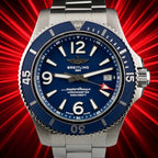Breitling Superocean A17366 - Blue Dial, 42mm, Box, Digtal Docs, Steel Bracelet