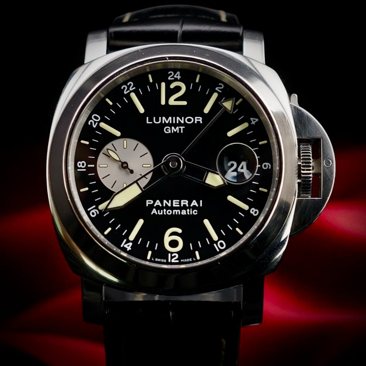Panerai Luminor GMT PAM00088 - 44mm - Black Dial, Full Set & Card, Extra strap