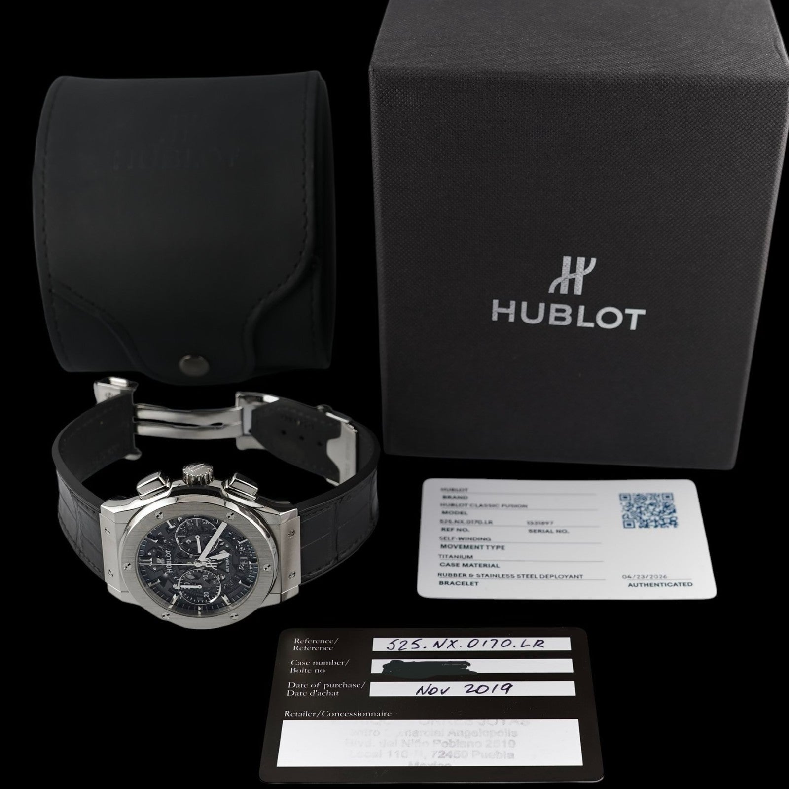 Hublot Classic Fusion Aerofusion Skeleton 525.NX.0170.LR -SET & Extra Strap