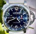 Panerai Luminor Luna Rossa Chrono Blue Dial Steel PAM01303 Full Set Limited Ed.