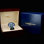 Ulysse Nardin 243-00/42 Executive Dual Time Stainless Steel / Blue Ceramic Bezel