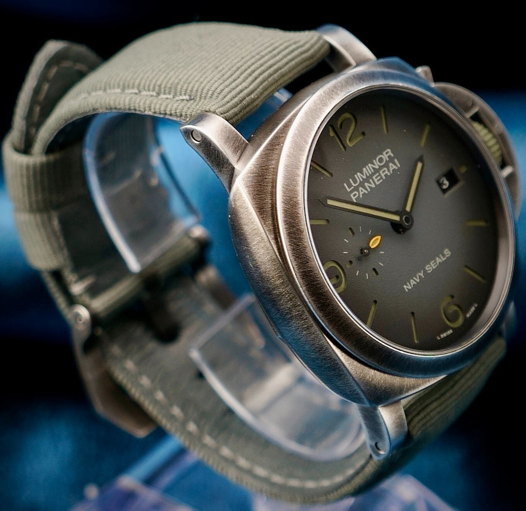 Panerai Luminor Marina Navy SEALS 44mm, PAM01412, Full Set, 4 Straps & 2 Buckles
