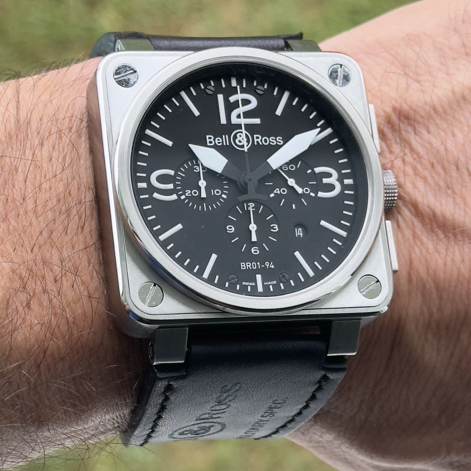 Bell＆Ross Aviation BR01-94 Chronograph Date Dial Automatic Men's- Fully Serviced