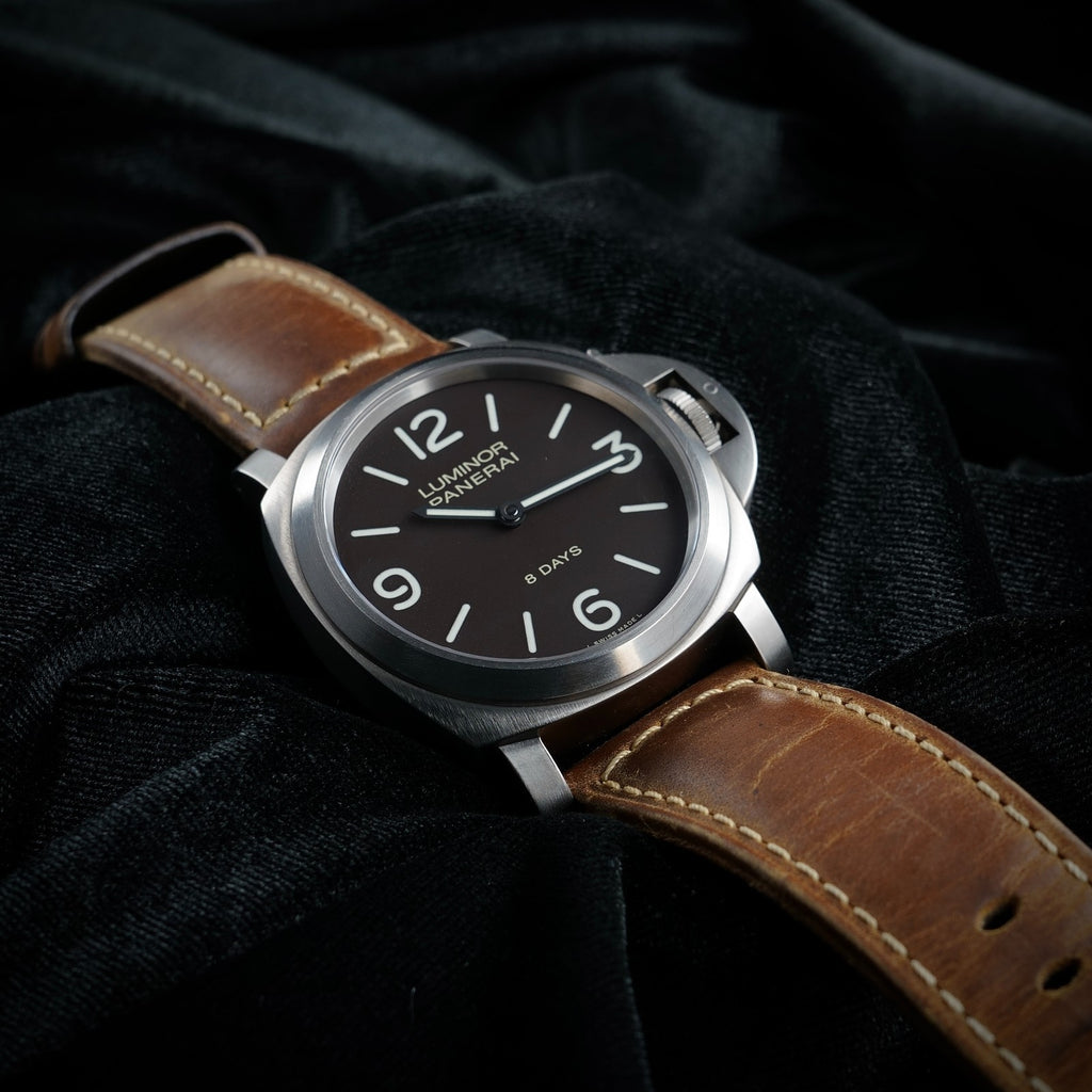 Panerai Luminor 8 Days Titanium 44mm PAM00562 Brown Dial Box Papers 3 OEM Straps