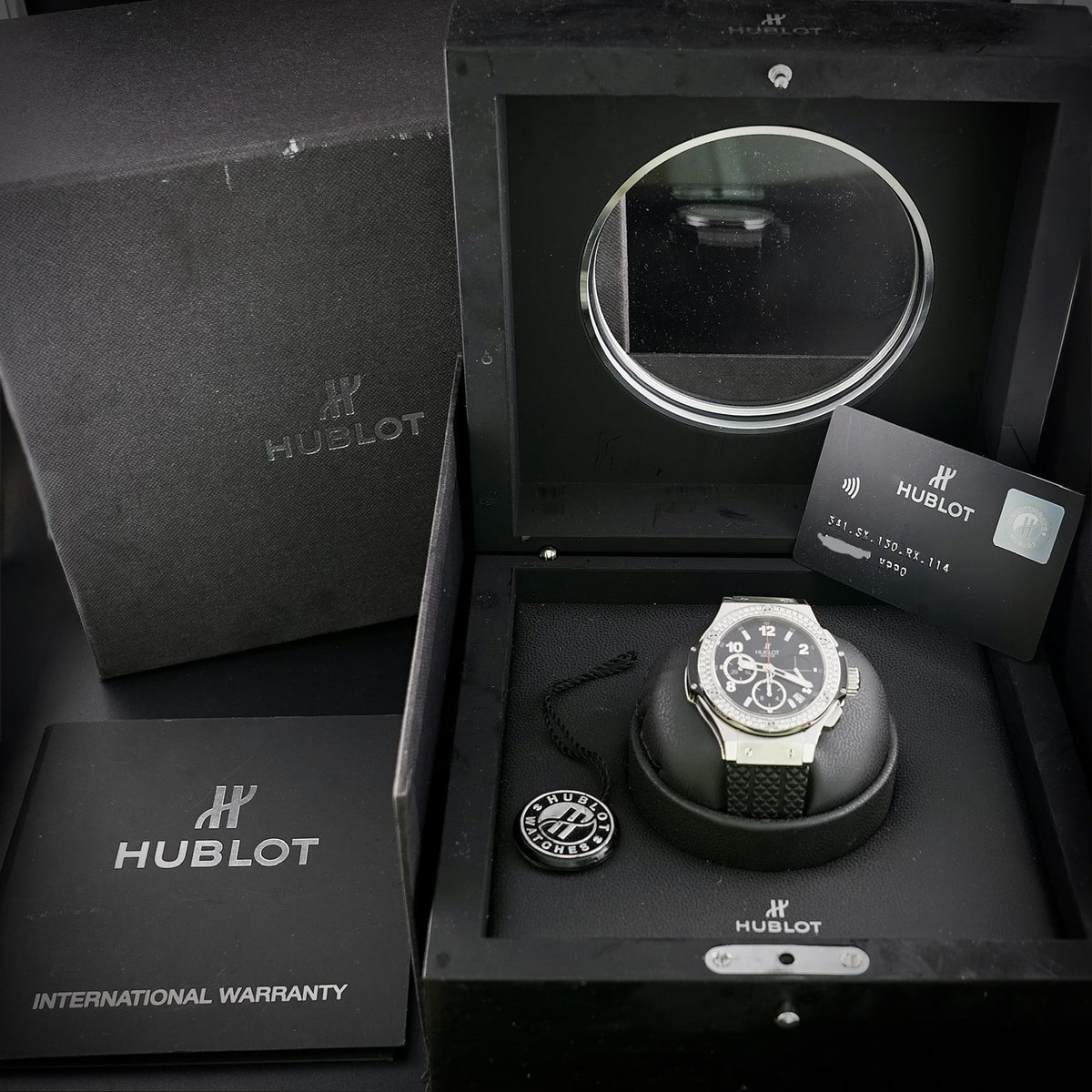 Hublot Big Bang 41mm Steel Diamond Chronograph 341.SX.130.RX.114 - FULL SET