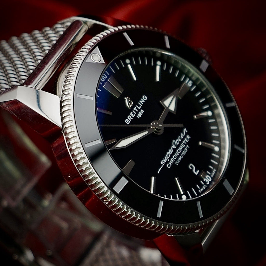 Breitling Superocean Heritage 44MM AB2030 Box & Card Steel Bracelet, Extra Strap