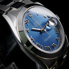 Rolex Datejust 41  126300 Blue Roman Dial Smooth Bezel Oystersteel Box Card 2021