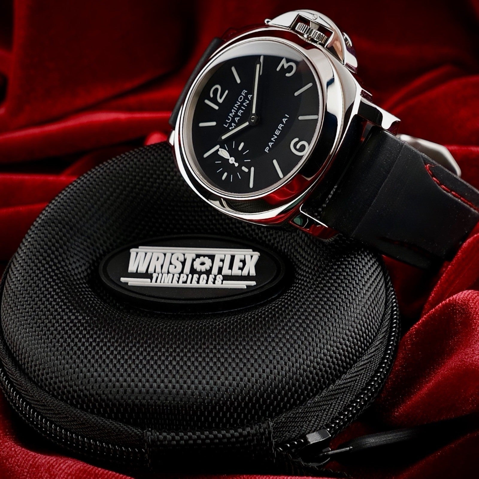 Panerai Luminor PAM00111 Black Dial 44mm -3 Straps Rubber & Leather, Box & Books