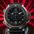 Panerai Luminor Submersible Flyback PAM00615 47mm Titanium Black Dial Box & Docs