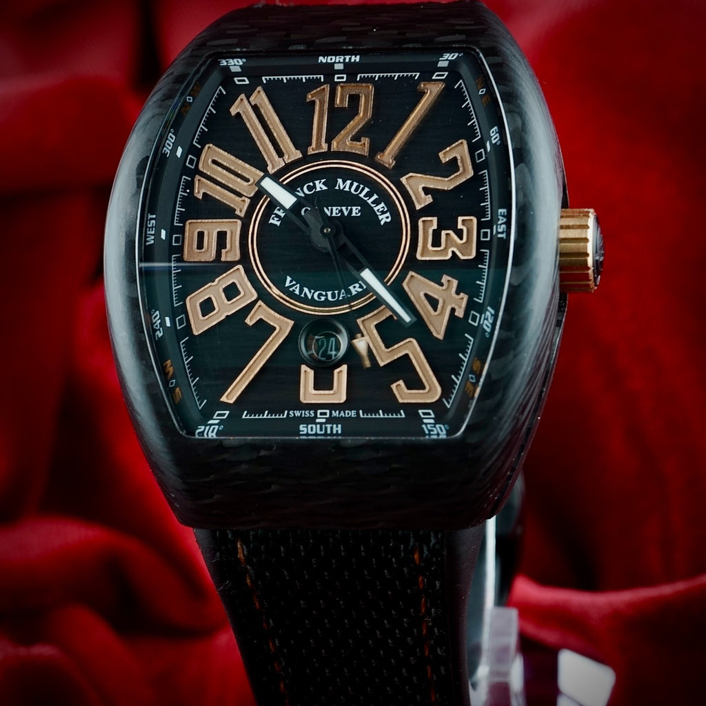 Franck Muller Vanguard V45 V SC DT CB NR 5N Carbon 18k Rose-Gold 45mm Full Set