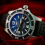 Breitling SuperOcean A17367 Automatic, 44mm, Black & Red Dial, 2 straps -B&P
