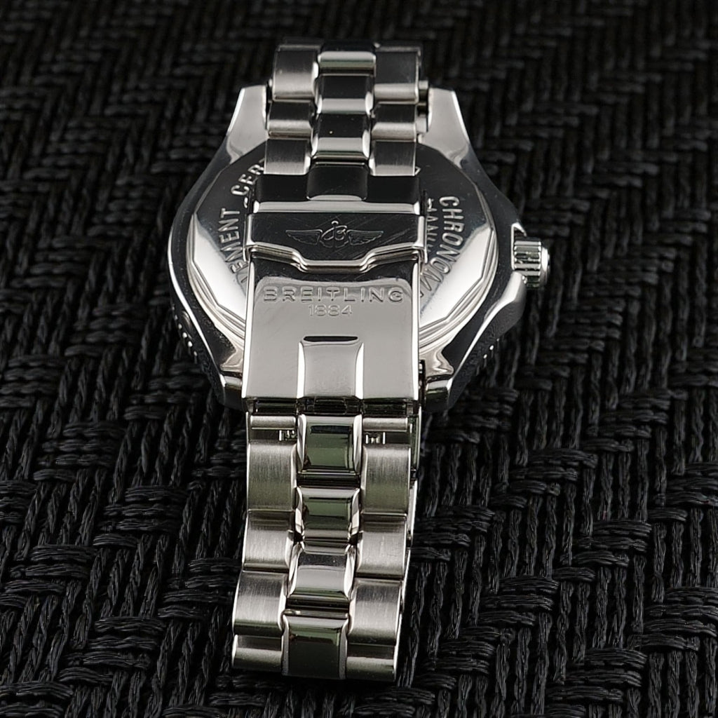 Breitling Superocean 42mm - Black Dial -Steel Bracelet & Extra Strap,  A17364