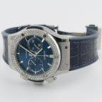 Hublot Classic Fusion Chronograph 521.NX.7170.LR Titanium -Custom Diamond Bezel