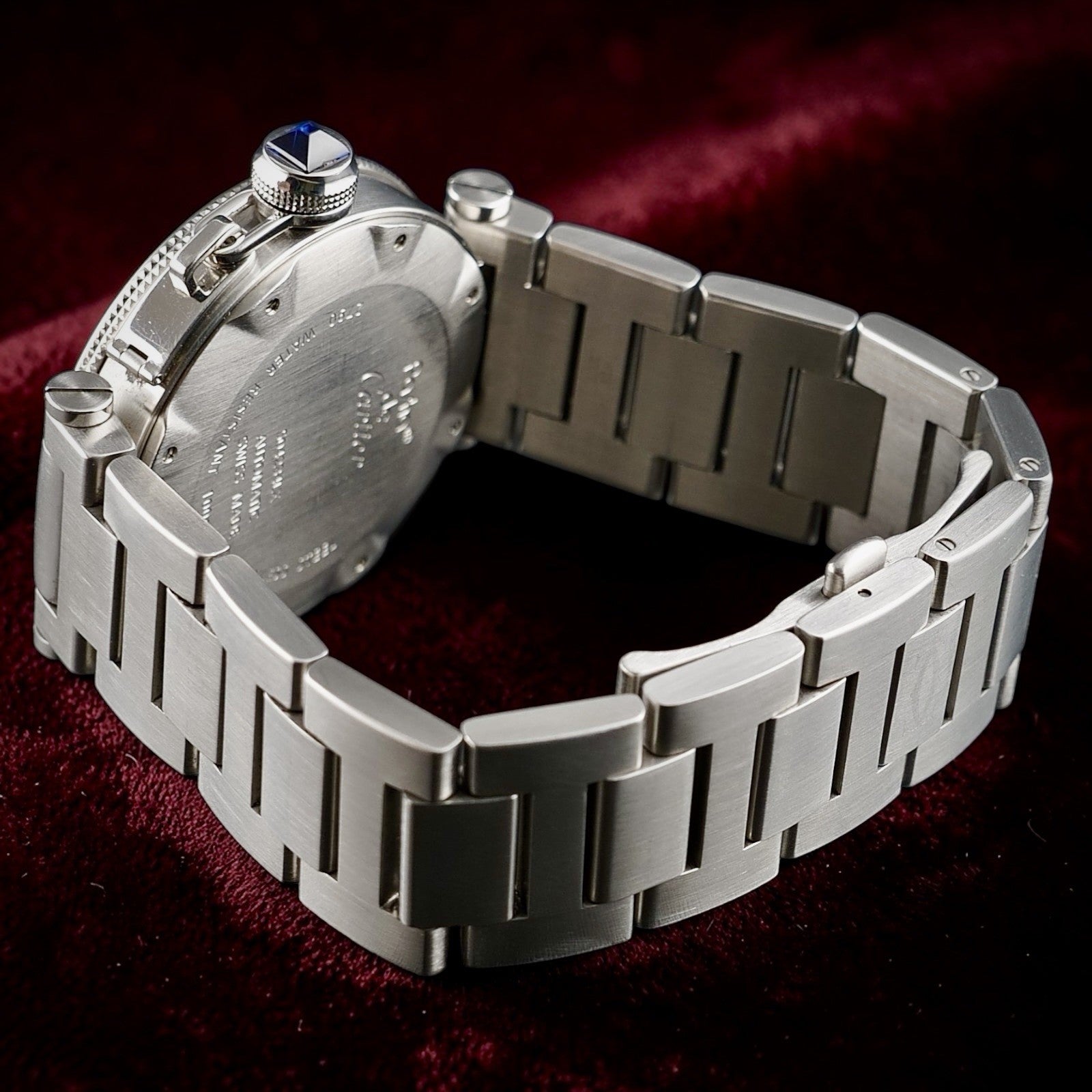 Cartier Pasha 40mm Automatic 2790 White Dial Steel Date Men’s Watch Box Bracelet