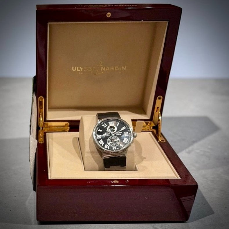 Ulysse Nardin Marine Maxi Chronometer Stainless Steel Black Dial 43mm 263-67