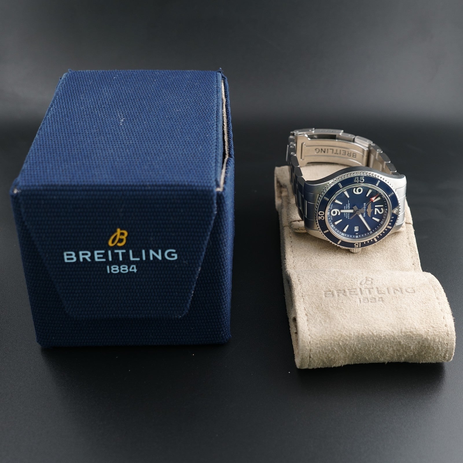 Breitling Superocean A17366 - Blue Dial, 42mm, Box, Digtal Docs, Steel Bracelet