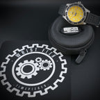 Breitling Superocean A17367 44mm Yellow Dial Steel Bracelet Box & Card & Manual