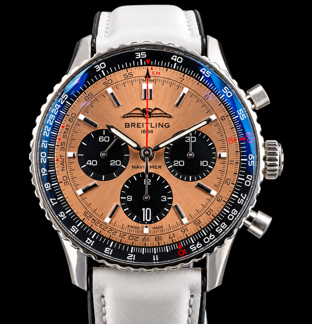 Breitling Navitimer B01 AB0138 43mm Copper/Black Dial, 3 Straps OEM 1YR Warranty