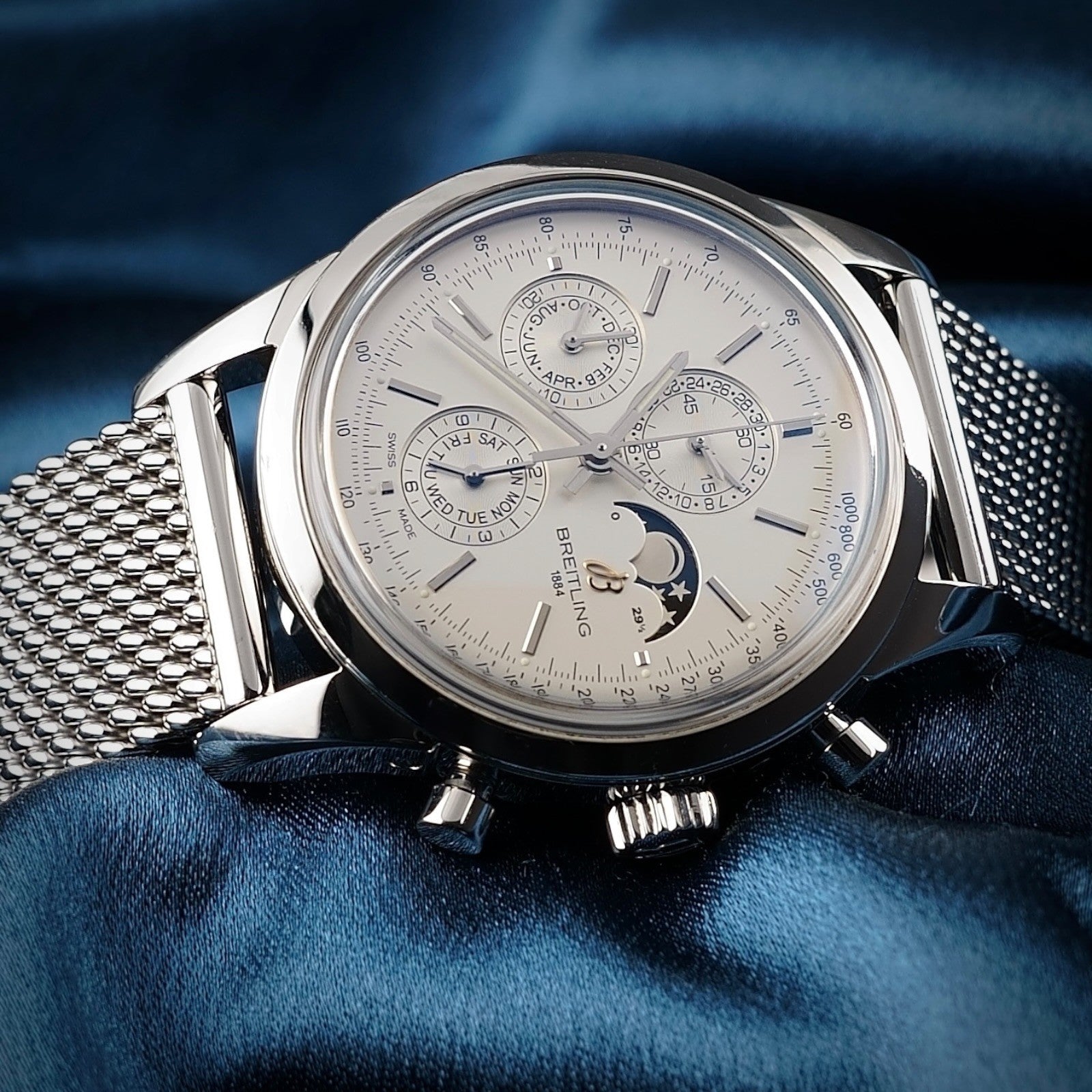 Breitling Transocean Chronograph 1461 - Moonphase A19310 43mm - Steel Bracelet