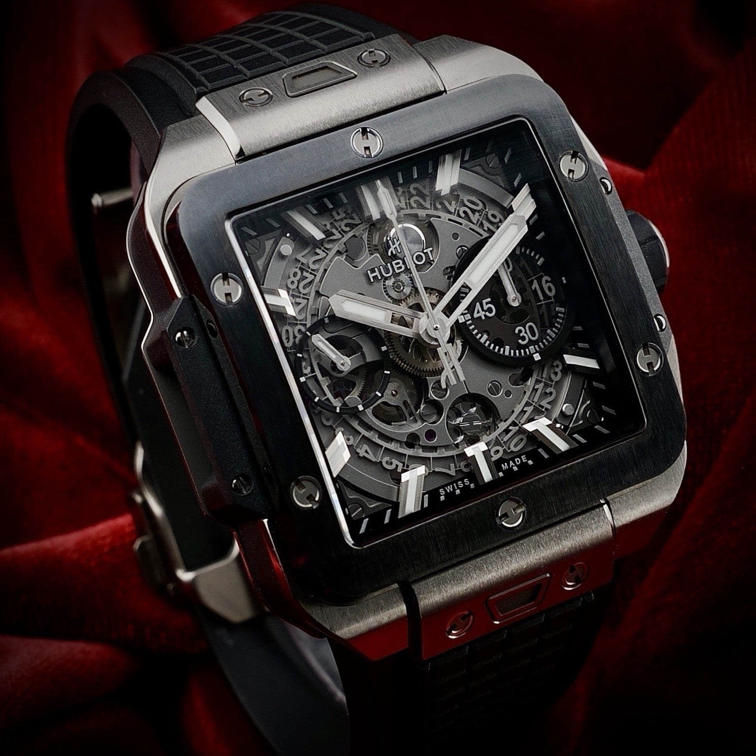 HUBLOT Square Bang Unico, 42m Titanium Ceramic 821.NM.0170.RX Full Collector Set