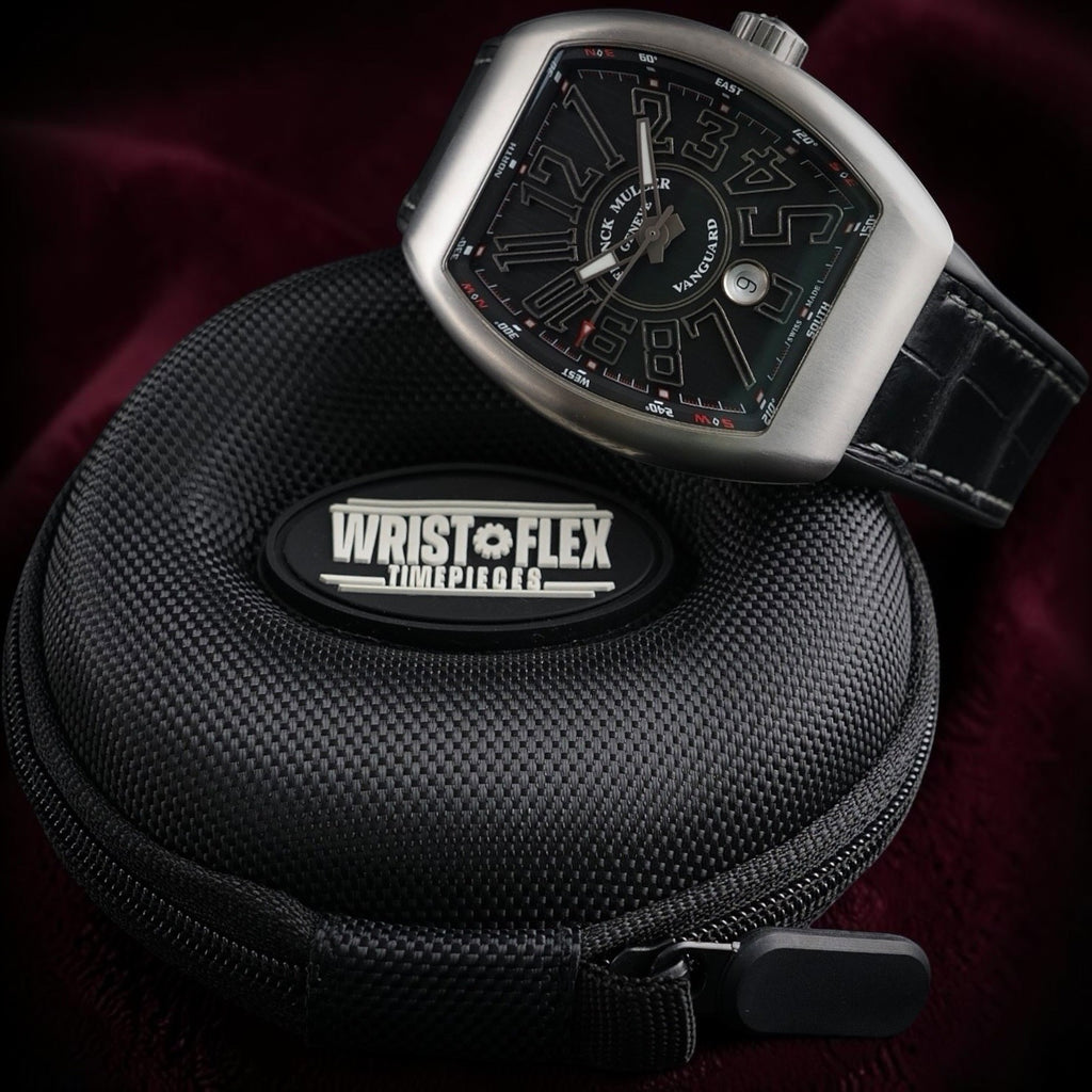 Franck Muller Vanguard V45 Titanium Black Dial Automatic Mens Watch Box Papers