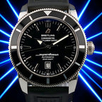 Breitling Superocean Heritage 46mm A17320 - Black Dial - Box Rubber Strap