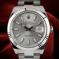 2024 Rolex 126334 Datejust 41 -Silver Dial Oyster Steel Bracelet MINT Box & Card