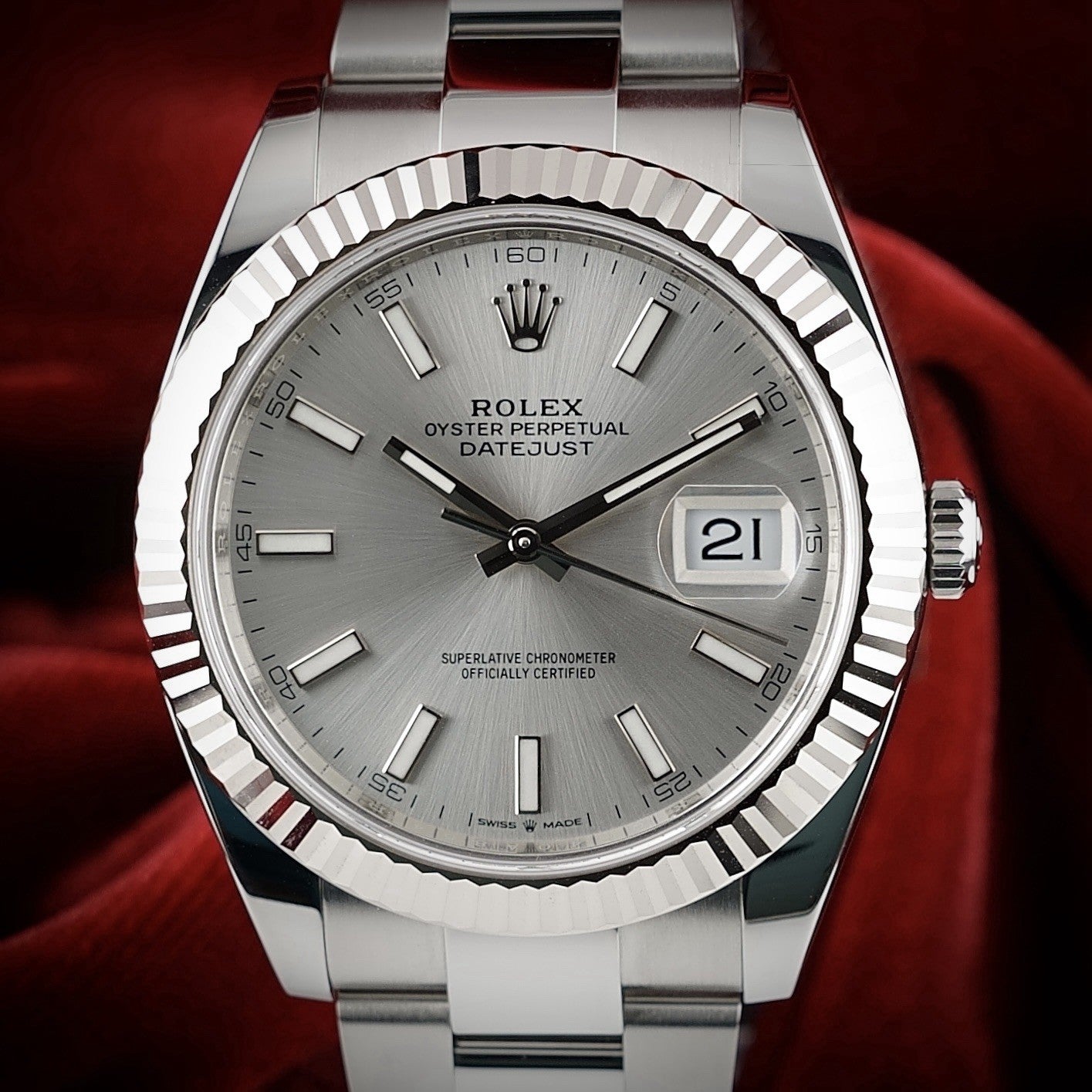 2024 Rolex 126334 Datejust 41 -Silver Dial Oyster Steel Bracelet MINT Box & Card