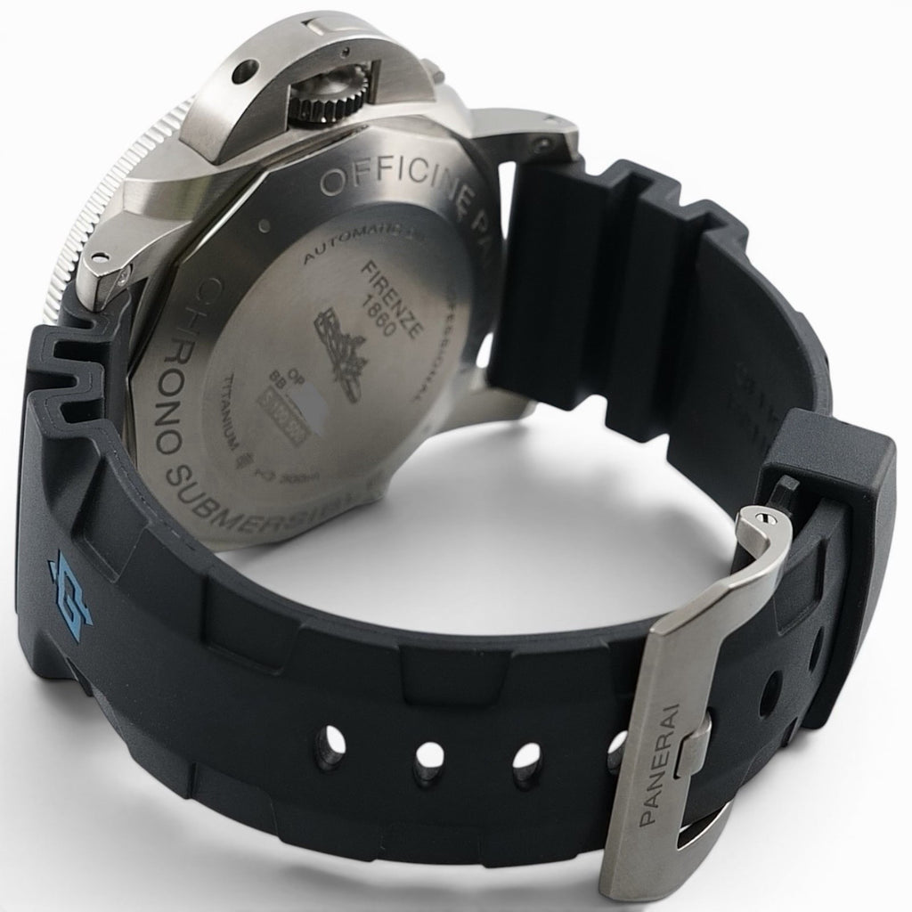 Panerai Luminor Submersible Flyback PAM00615 47mm Titanium Black Dial Box & Docs