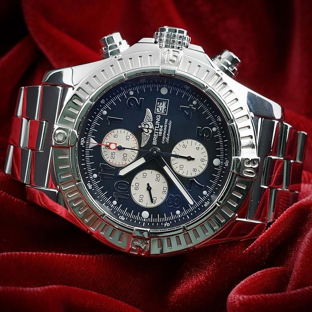 Breitling Super Avenger 48mm A13370 Steel Bracelet & OEM Extra Strap & Buckle