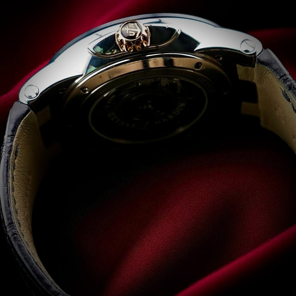 Ulysse Nardin 243-00/42 Executive Dual Time Stainless Steel / Blue Ceramic Bezel
