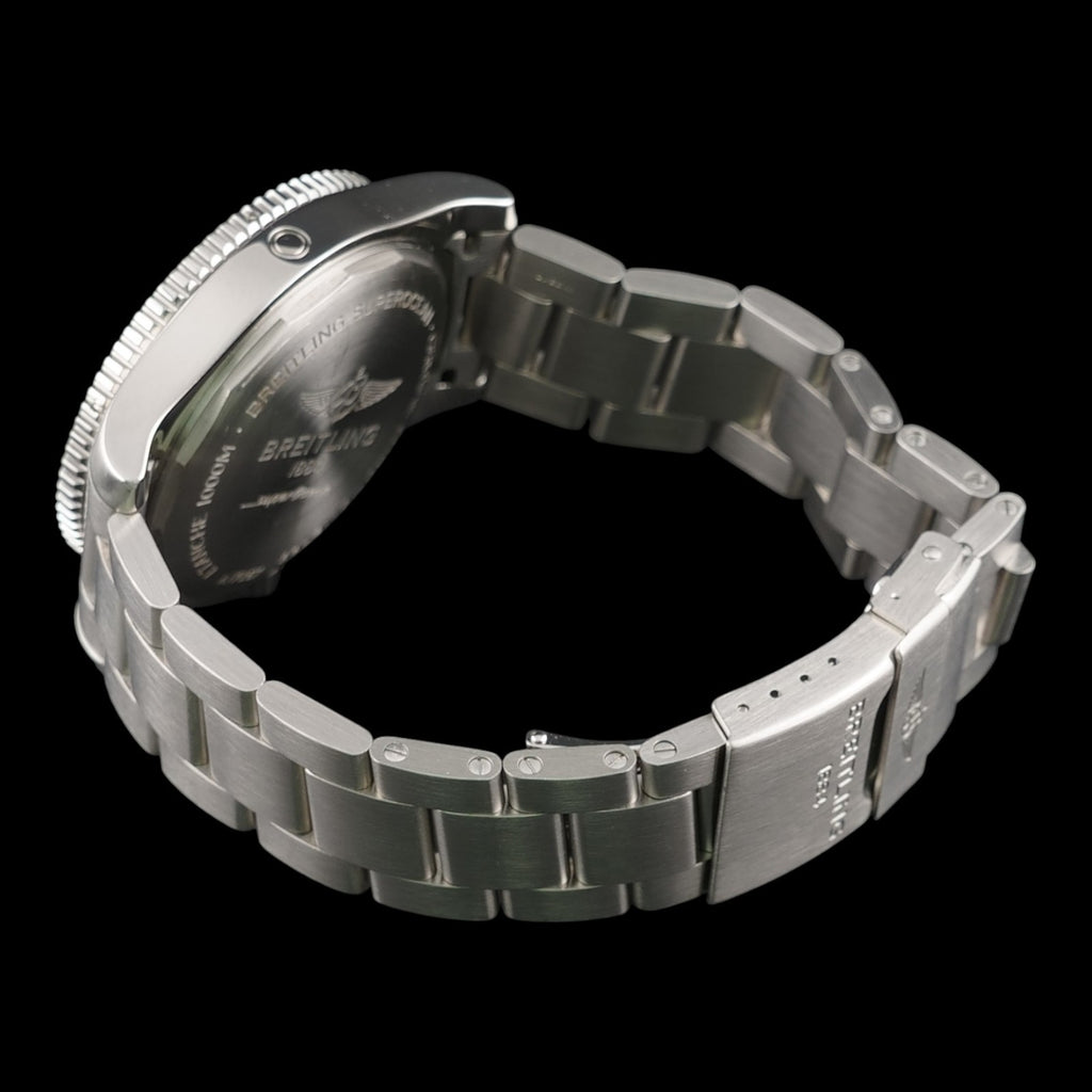 Breitling SuperOcean A17367 Automatic, 44mm, Black/Red Steel Braclet+Extra Strap