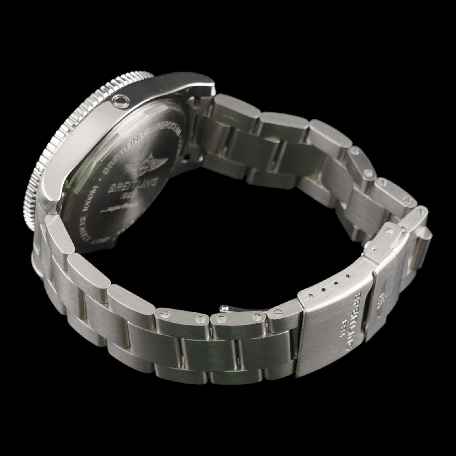 Breitling SuperOcean A17367 Automatic, 44mm, Black/Red Steel Braclet+Extra Strap