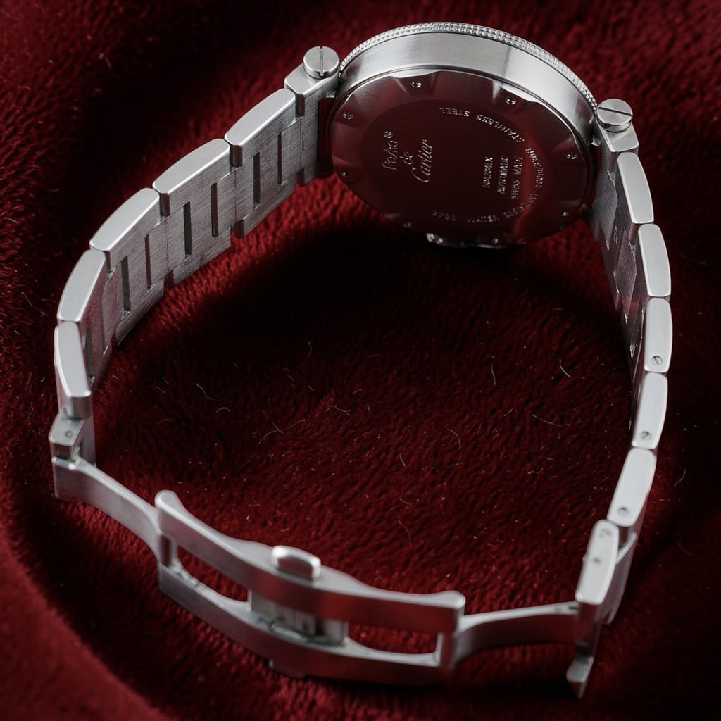 Cartier Pasha 40mm Automatic 2790 White Dial Steel Date Men’s Watch Box Bracelet