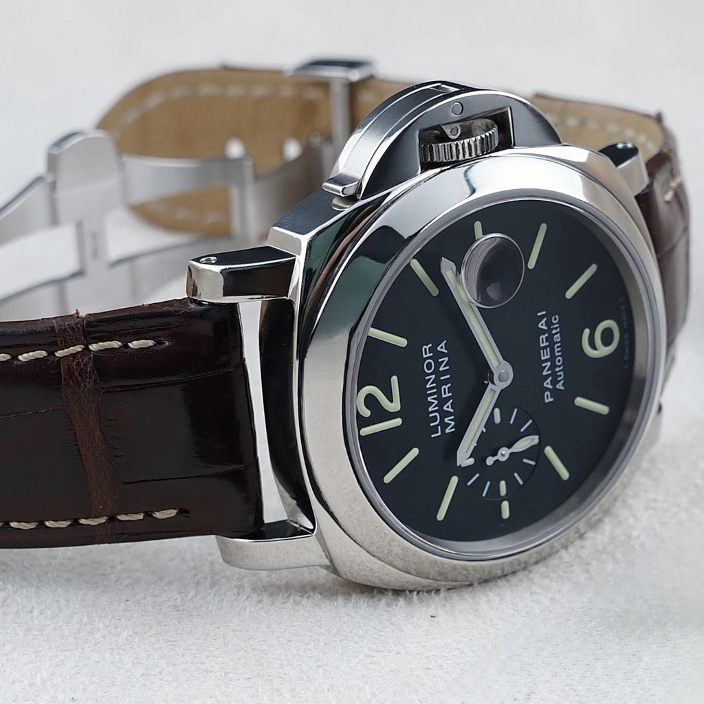 Panerai Luminor Marina PAM00104 Black Dial 44mm FULL SET Triple Box 3 OEM Straps