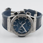 Hublot Classic Fusion Chronograph 521.NX.7170.LR Titanium -Custom Diamond Bezel