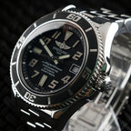 Breitling Superocean A17364 - Black 42mm - Steel Bracelet, Full Set, Extra Strap