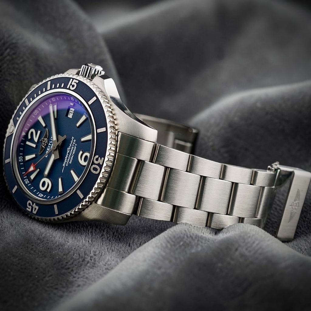 Breitling Superocean A17366 - Blue Dial, 42mm, Box, Digtal Docs, Steel Bracelet