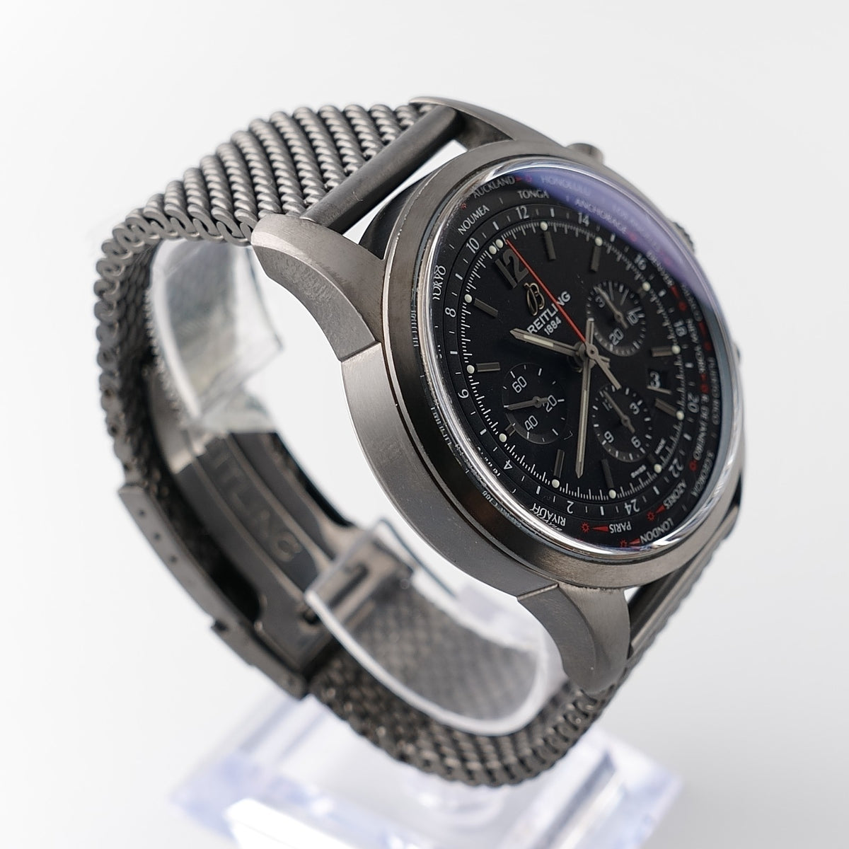 Breitling Transocean Unitime Pilot Blacksteel 46mm World Time - LIMITED to 1000