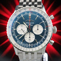 Breitling Navitimer B01 Chronograph AB0137 Blue 46m Bracelet FULL SET & WARRANTY