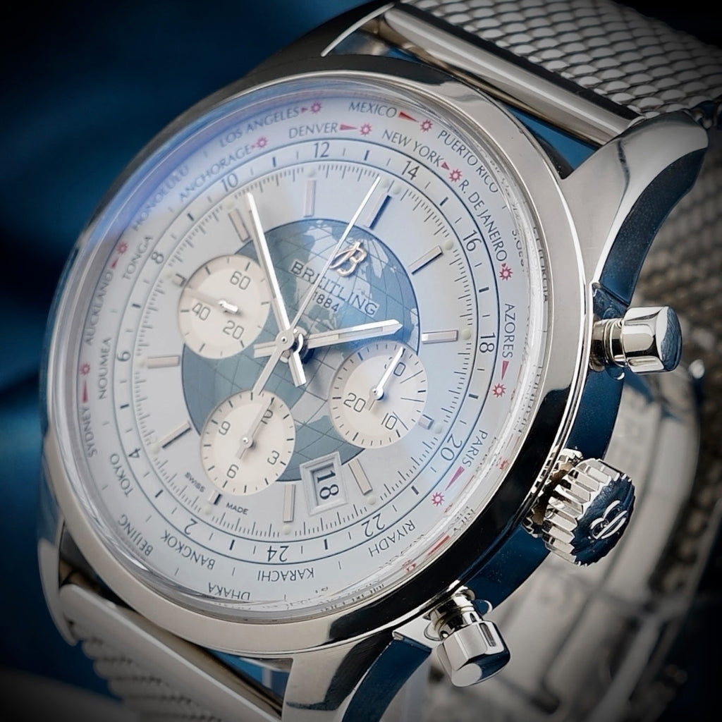 Breitling Transocean Unitime AB0510 –World Time Chrono AB0510,  Bracelet & Strap
