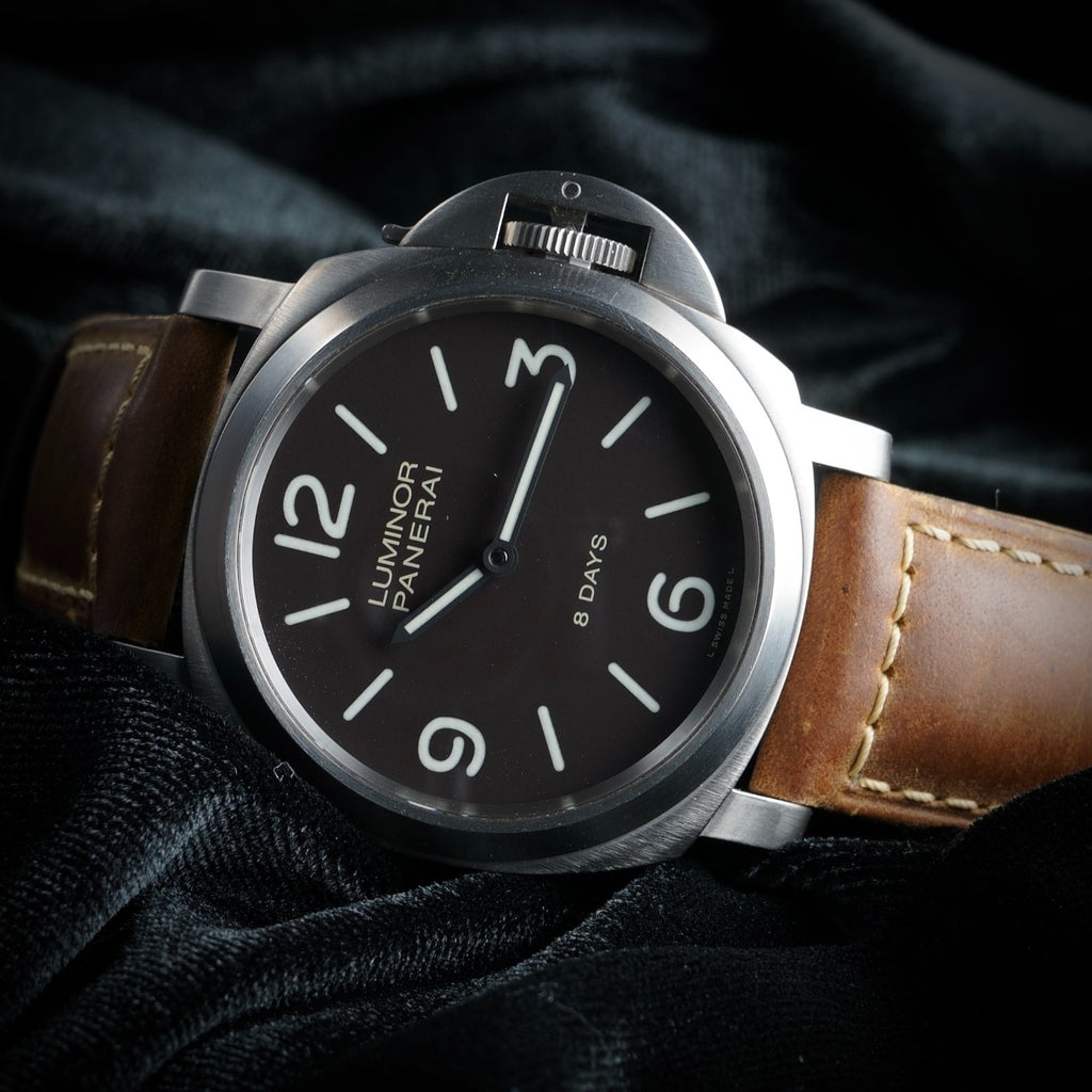 Panerai Luminor 8 Days Titanium 44mm PAM00562 Brown Dial Box Papers 3 OEM Straps