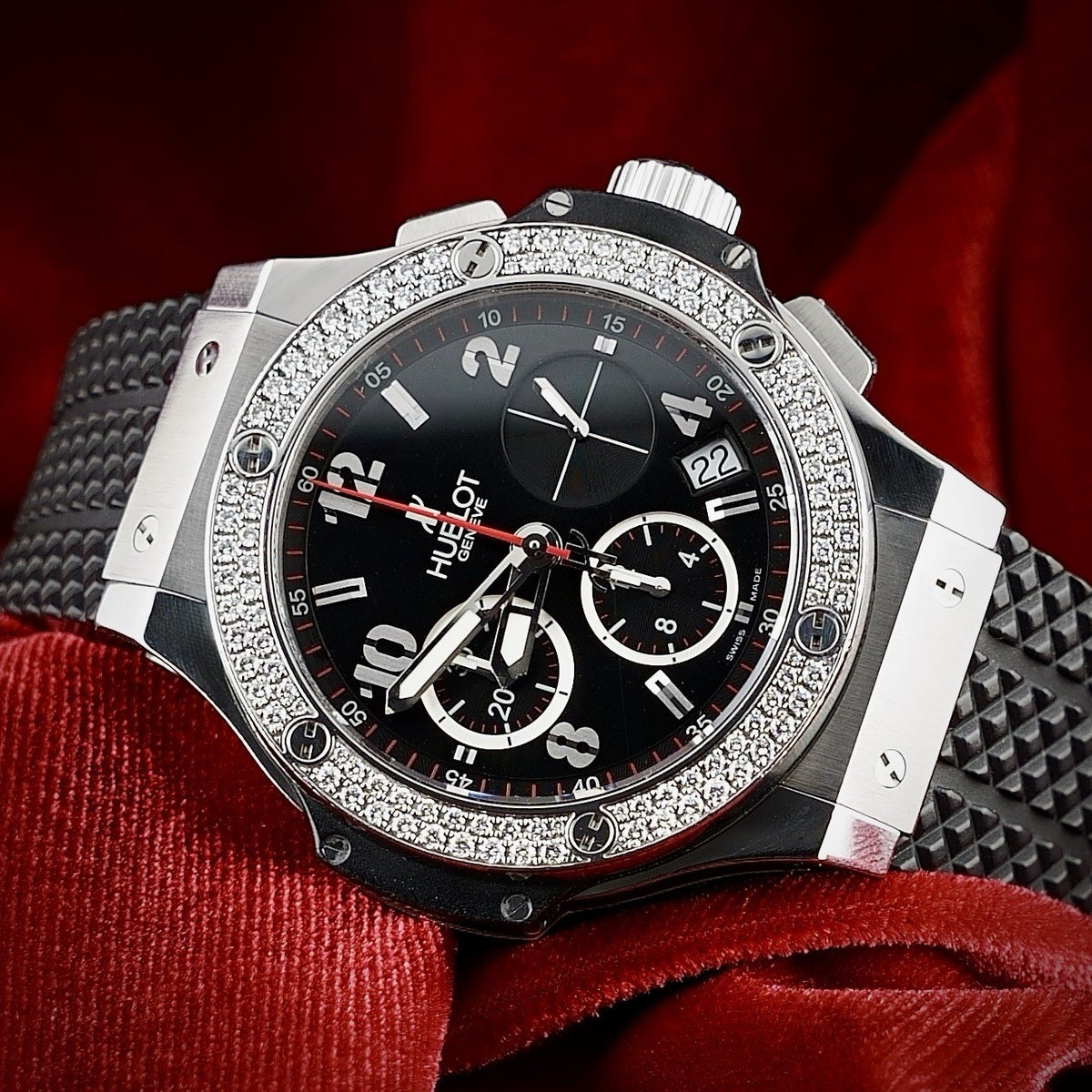 Hublot Big Bang 41mm Steel Diamond Chronograph 341.SX.130.RX.114 - FULL SET