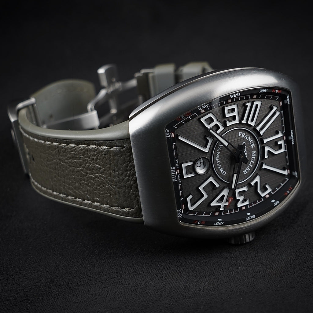 Franck Muller Vanguard TT BR NR V 45 SC DR - Titanium Case - Grey Dial 45mm