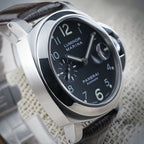 Panerai Luminor Men's Black Watch with Brown Leather Strap - PAM00164