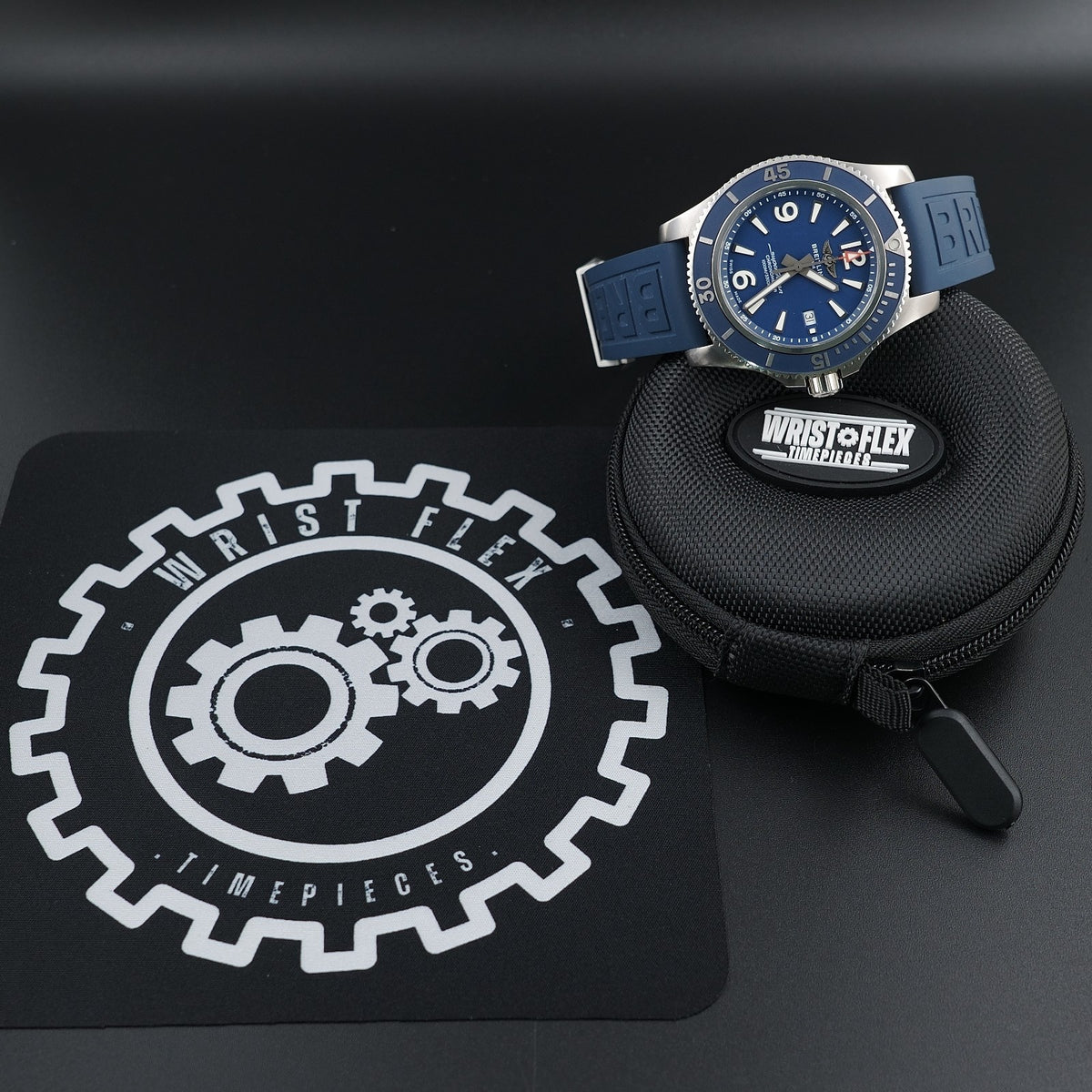 Breitling Superocean A17367 Blue Dial 44mm, Bracelet & OEM Extra Strap, Box Docs